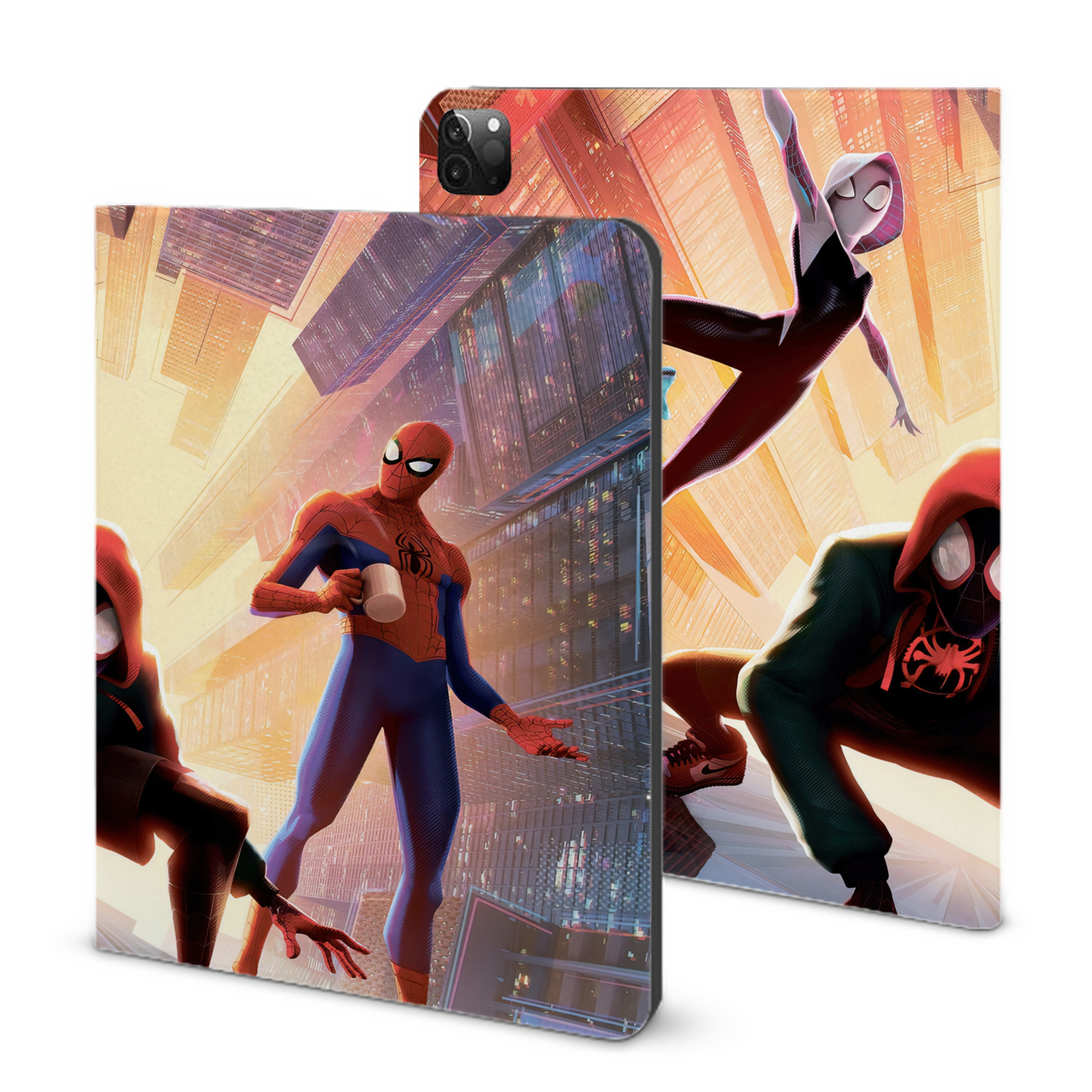 （画像用） Spider Man スパイダーマン IPadケース ペンホルダー付き ブックスタイルデザイン